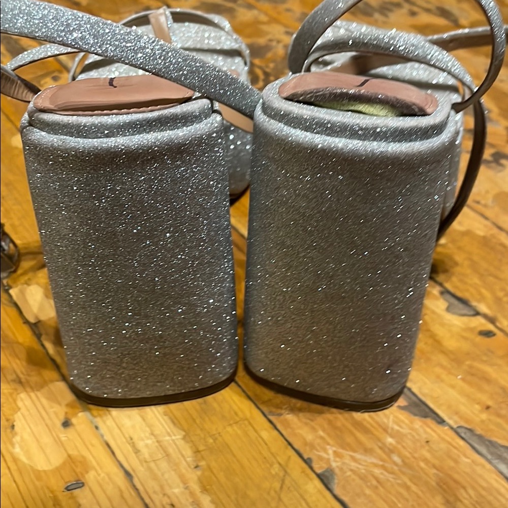 Silver Glitter Women's Shoes - Picture 3 of 4